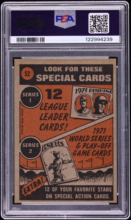 1972 Topps In Action Harmon Killebrew #52 PSA 6.5 EXMT+