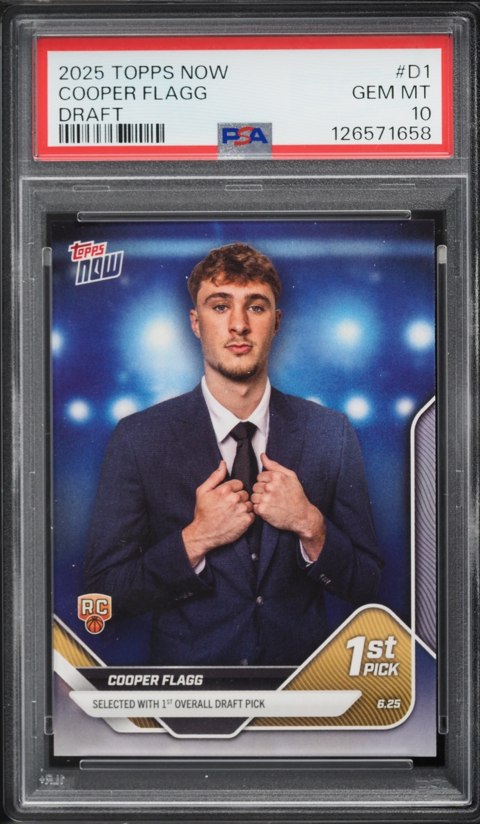 2025 Topps Now Draft Cooper Flagg ROOKIE #D1 PSA 10 GEM MINT