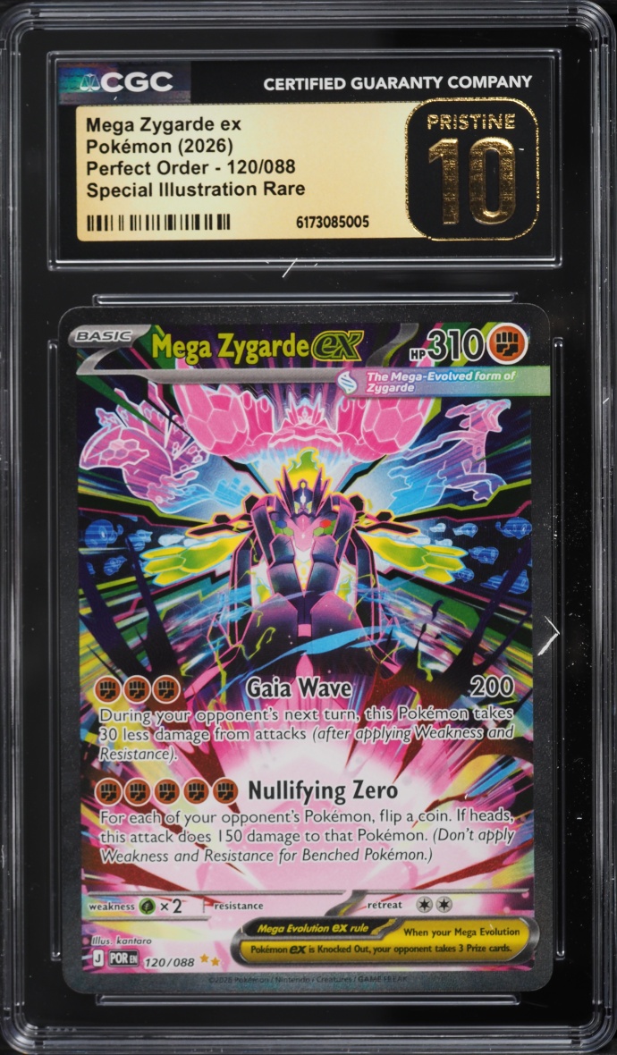 2026 Pokemon Mega Evolution Perfect Order SIR Mega Zygarde ex #120 CGC 10 PRISTINE