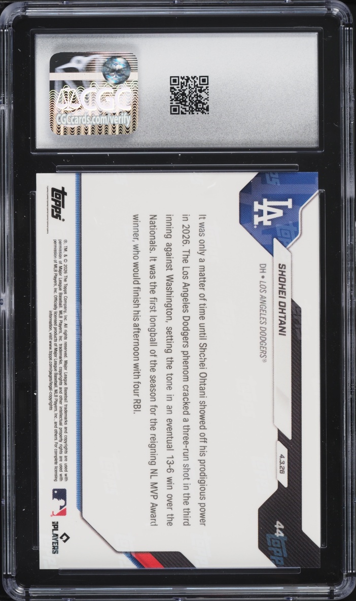 2026 Topps Now Shohei Ohtani #44 CGC 9 MINT