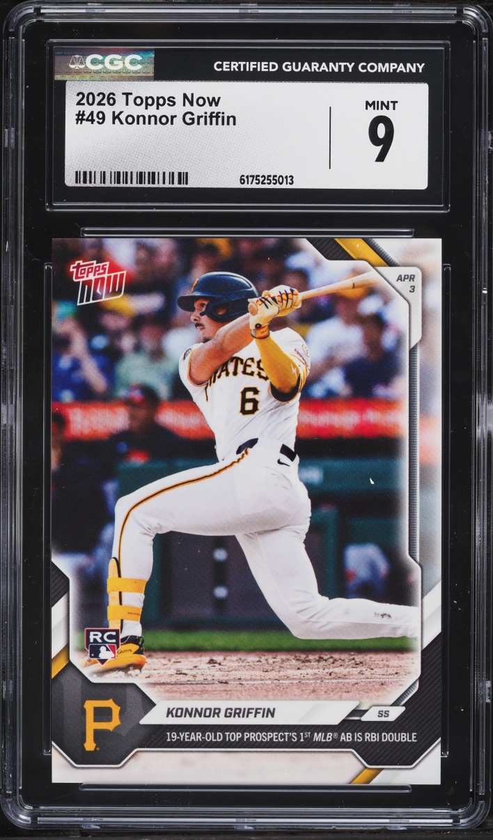 2026 Topps Now Konnor Griffin ROOKIE #49 CGC 9 MINT