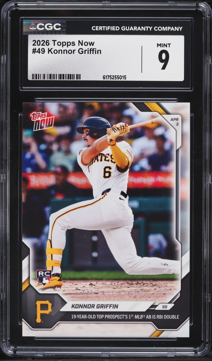2026 Topps Now Konnor Griffin ROOKIE #49 CGC 9 MINT