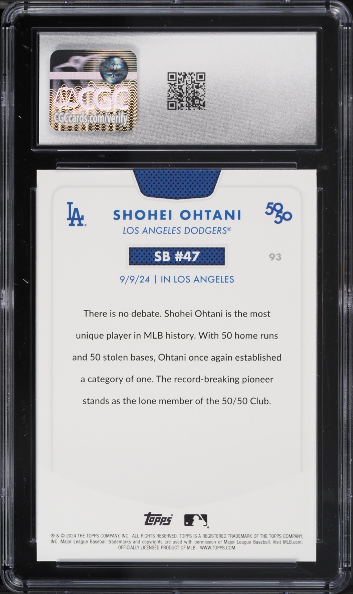 2024 Topps 50/50 Shohei Ohtani #93 CGC 9 MINT