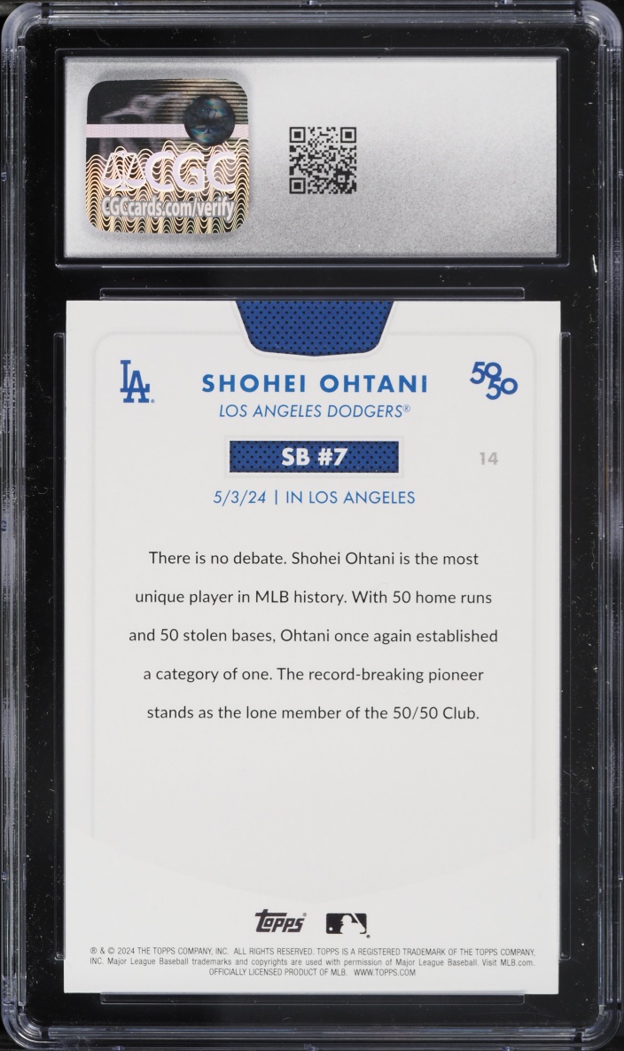 2024 Topps 50/50 Shohei Ohtani #14 CGC 9.5 MINT+