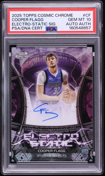 2025 Topps Chrome Cosmic Electro-Static Cooper Flagg ROOKIE AUTO #ESS-CF PSA 10 GEM MINT