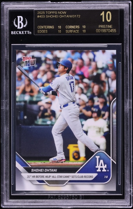 2025 Topps Now Shohei Ohtani /3172 #403 BGS 10 PRISTINE