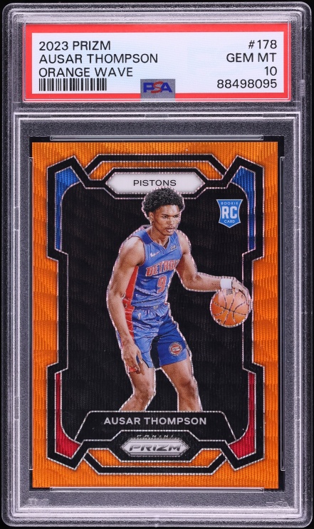 2023 Panini Prizm Orange Wave Ausar Thompson ROOKIE /60 #178 PSA 10 GEM MINT