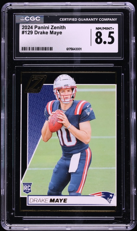 2024 Panini Zenith Drake Maye ROOKIE #129 CGC 8.5 NM-MT+