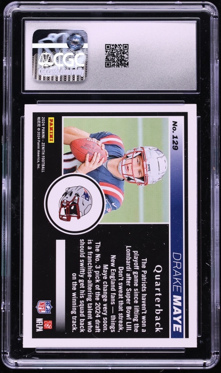 2024 Panini Zenith Drake Maye ROOKIE #129 CGC 8.5 NM-MT+