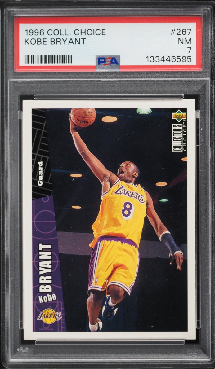 1996 Collector's Choice Basketball Kobe Bryant ROOKIE #267 PSA 7 NRMT
