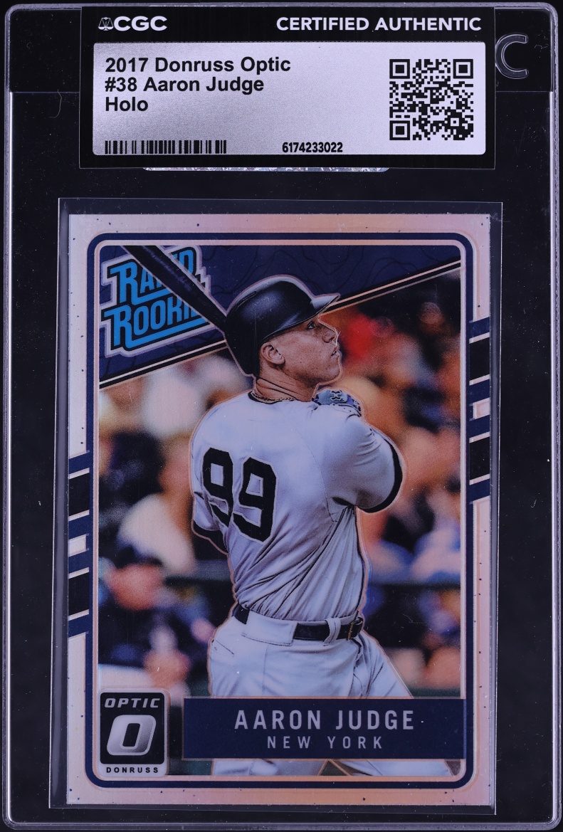 2017 Donruss Optic Holo Aaron Judge ROOKIE #38 CGC AUTH