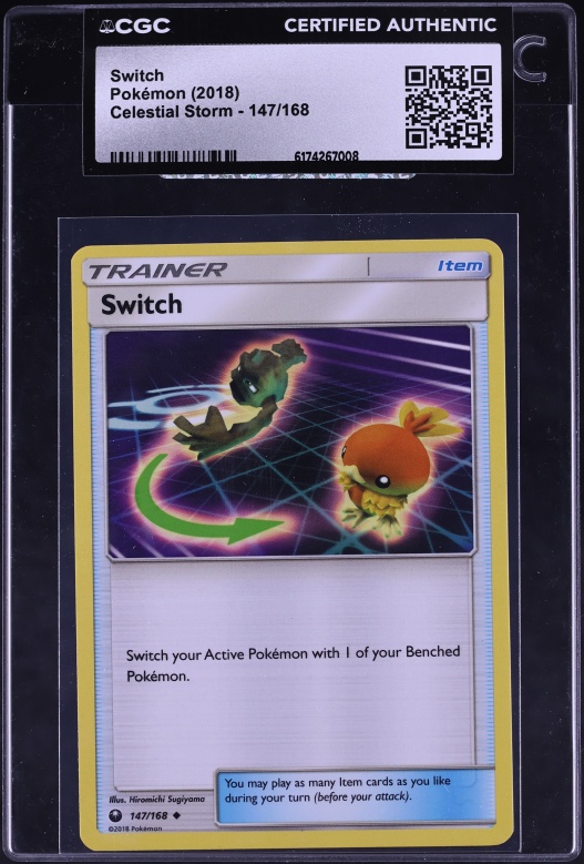 2018 Pokemon Celestial Storm Switch #147 CGC AUTH