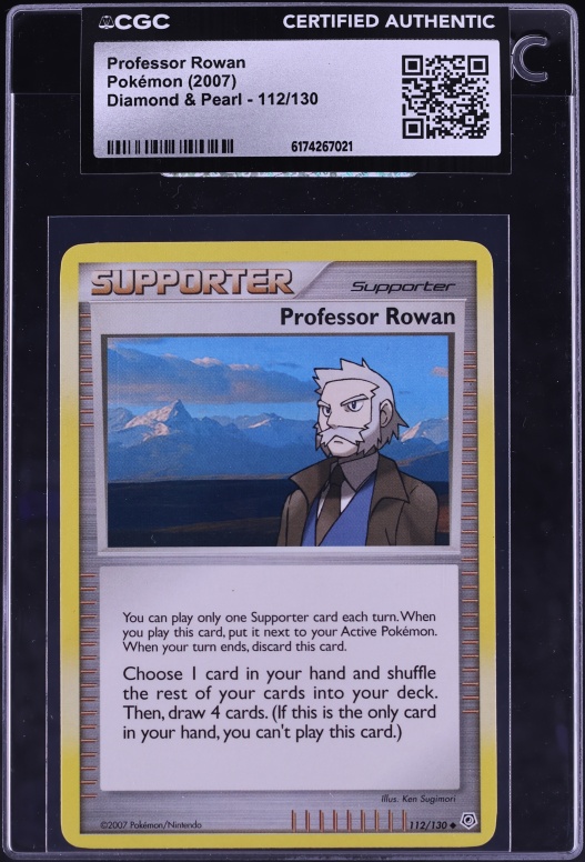 2007 Pokemon Diamond & Pearl Professor Rowan #112 CGC AUTH