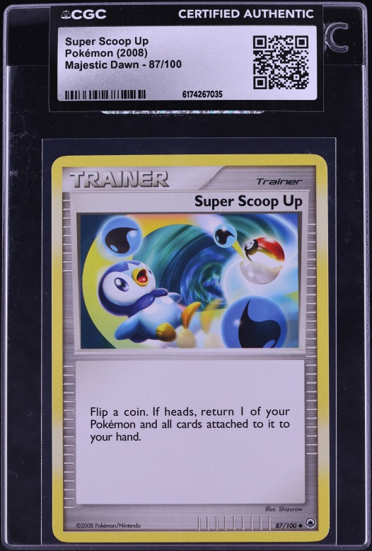 2008 Pokemon Majestic Dawn Super Scoop Up #87 CGC AUTH