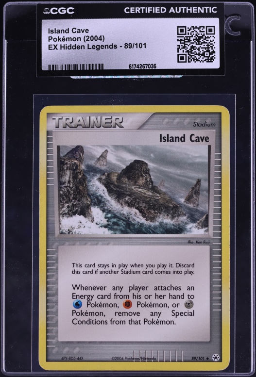 2004 Pokemon Ex Hidden Legends Island Cave #89 CGC AUTH