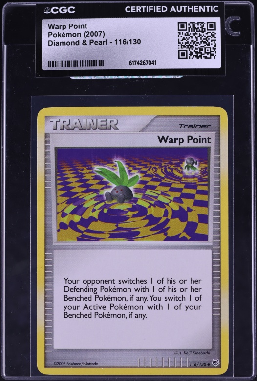 2007 Pokemon Diamond & Pearl Warp Point #116 CGC AUTH