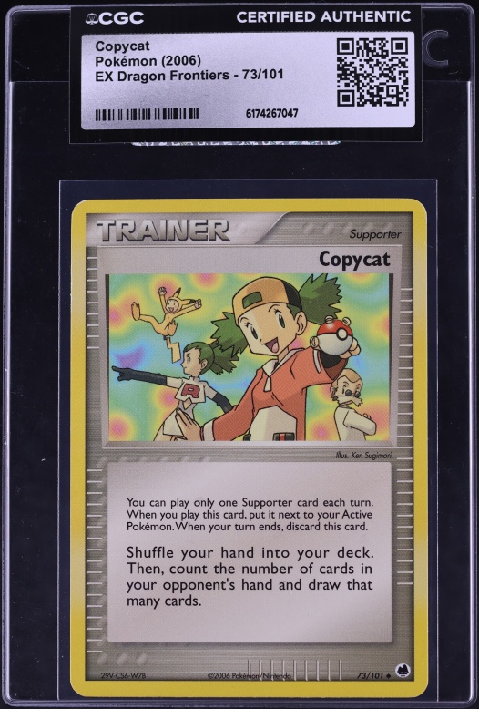 2006 Pokemon EX Dragon Frontiers Copycat #73 CGC AUTH