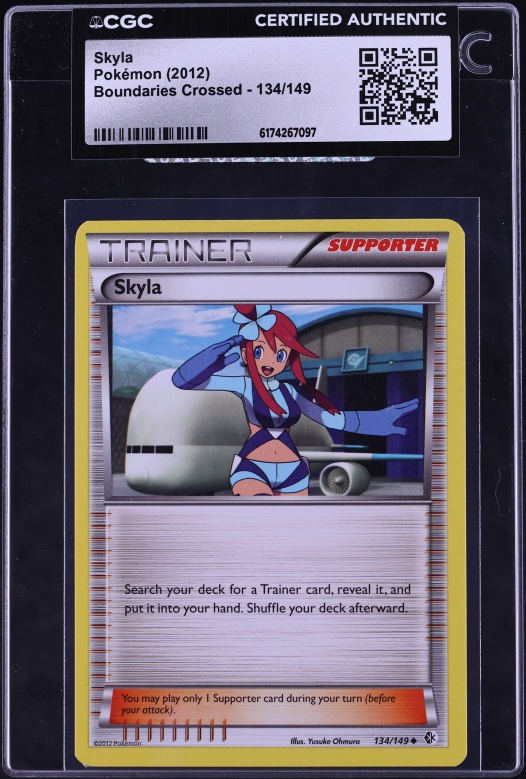 2012 Pokemon Boundaries Crossed Skyla #134 CGC AUTH