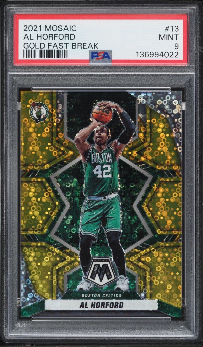 2021 Panini Mosaic Gold Fast Break Al Horford /10 #13 PSA 9 MINT