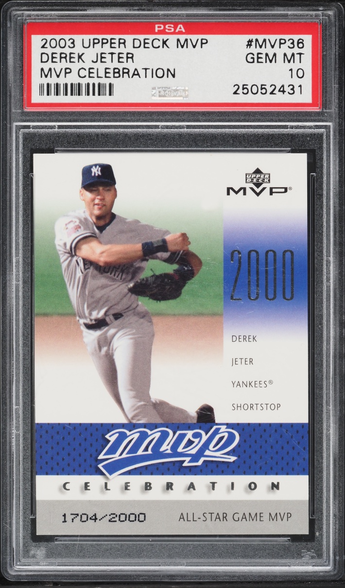 2003 Upper Deck MVP Celebration Derek Jeter /2000 #MVP36 PSA 10 GEM MINT