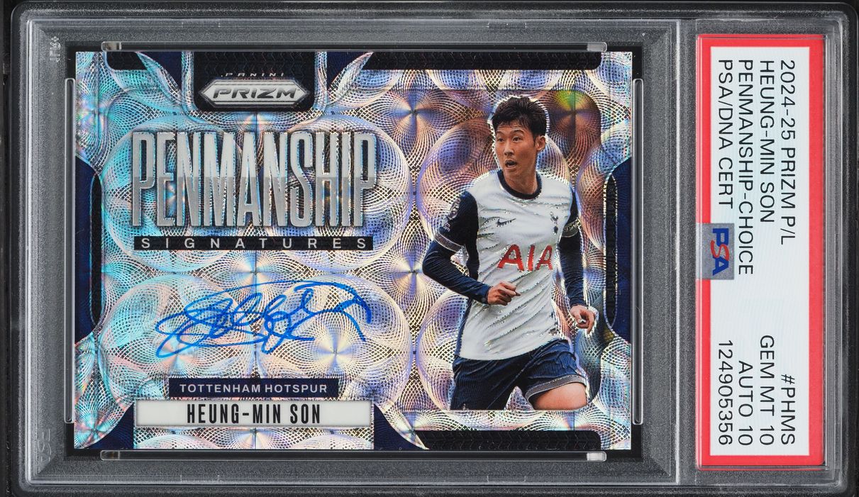2024 Panini Prizm Premier League Penmanship Choice Heung-Min Son AUTO DNA 10 #P-HMS PSA 10 GEM