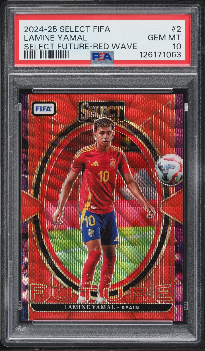 2024 Select FIFA Future Red Wave Lamine Yamal /49 #2 PSA 10 GEM MINT