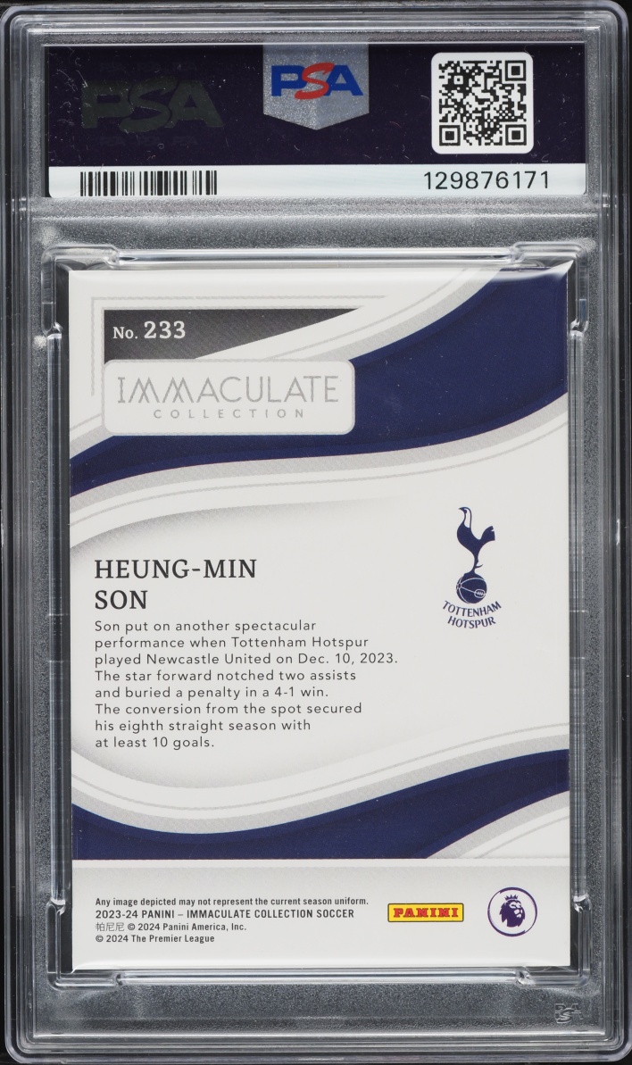 2023 Immaculate Collection Gold Heung-Min Son /10 #233 PSA 10 GEM MINT