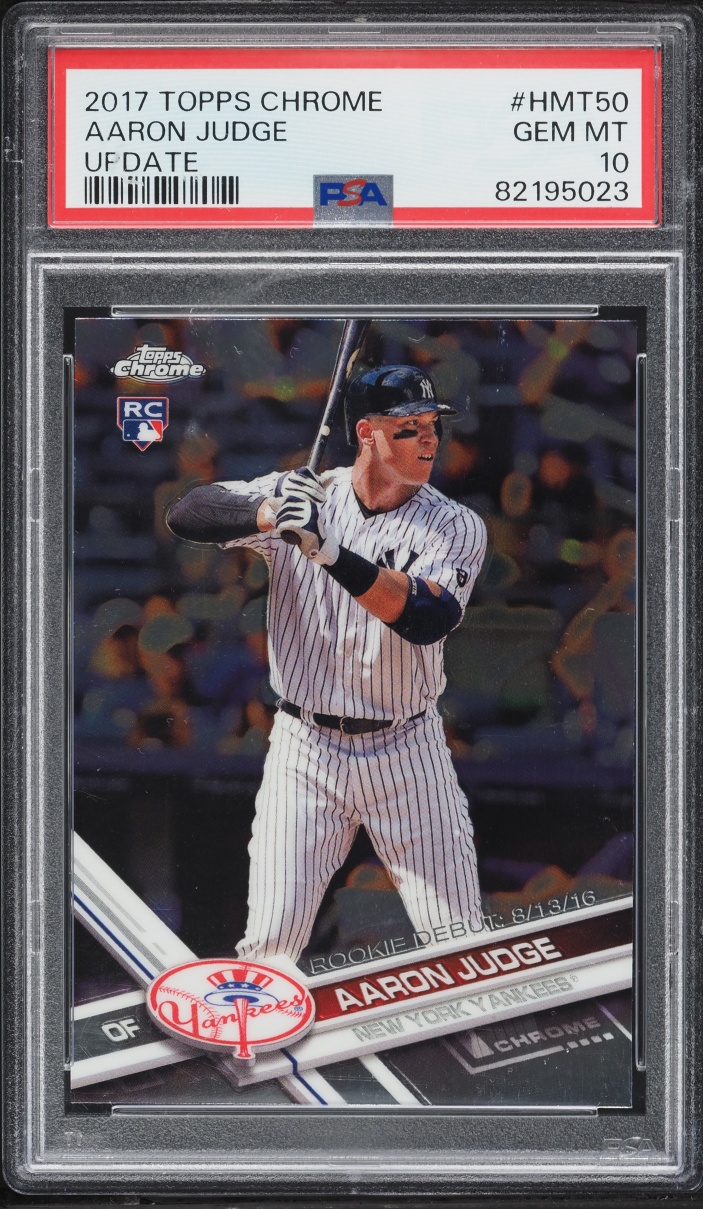 2017 Topps Chrome Update Aaron Judge ROOKIE #HMT50 PSA 10 GEM MINT