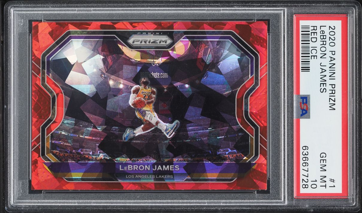 2020 Panini Prizm Red Ice LeBron James #1 PSA 10 GEM MINT