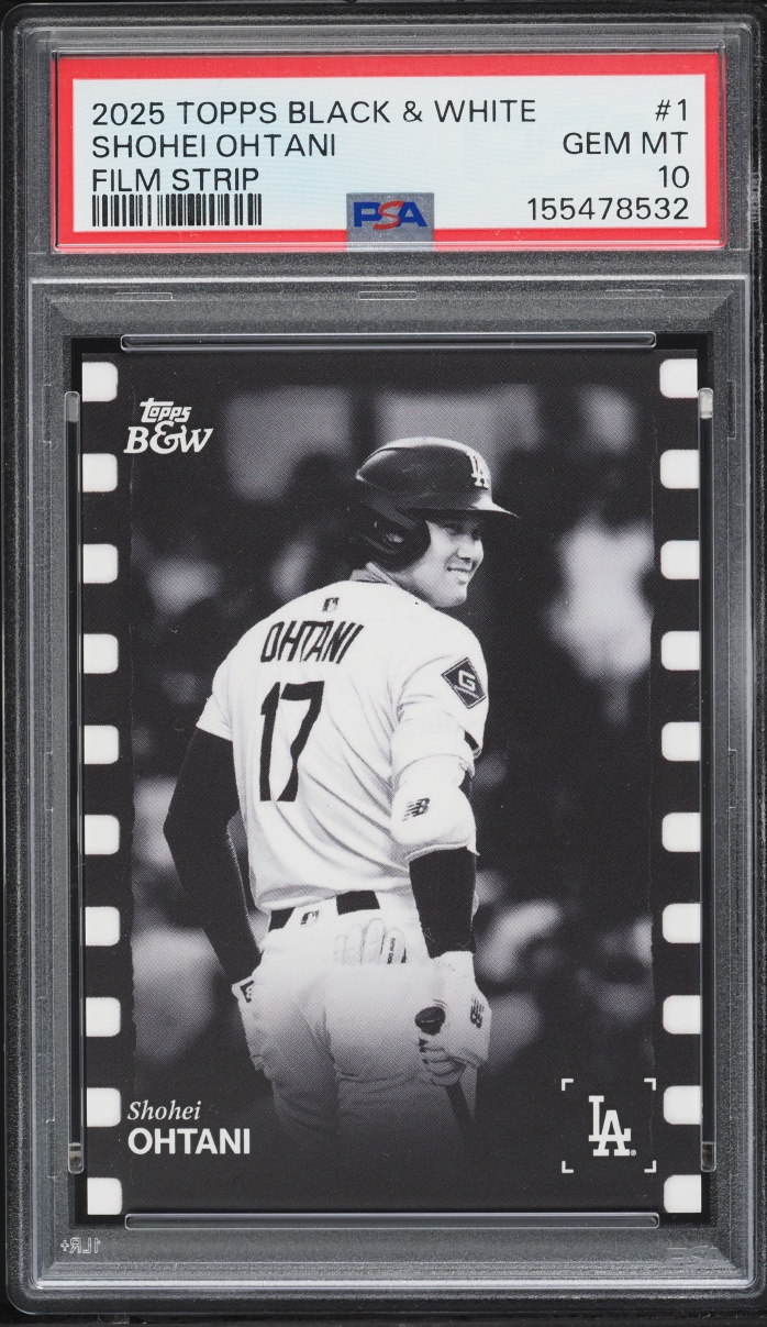 2025 Topps Black & White Film Strip Shohei Ohtani #1 PSA 10 GEM MINT