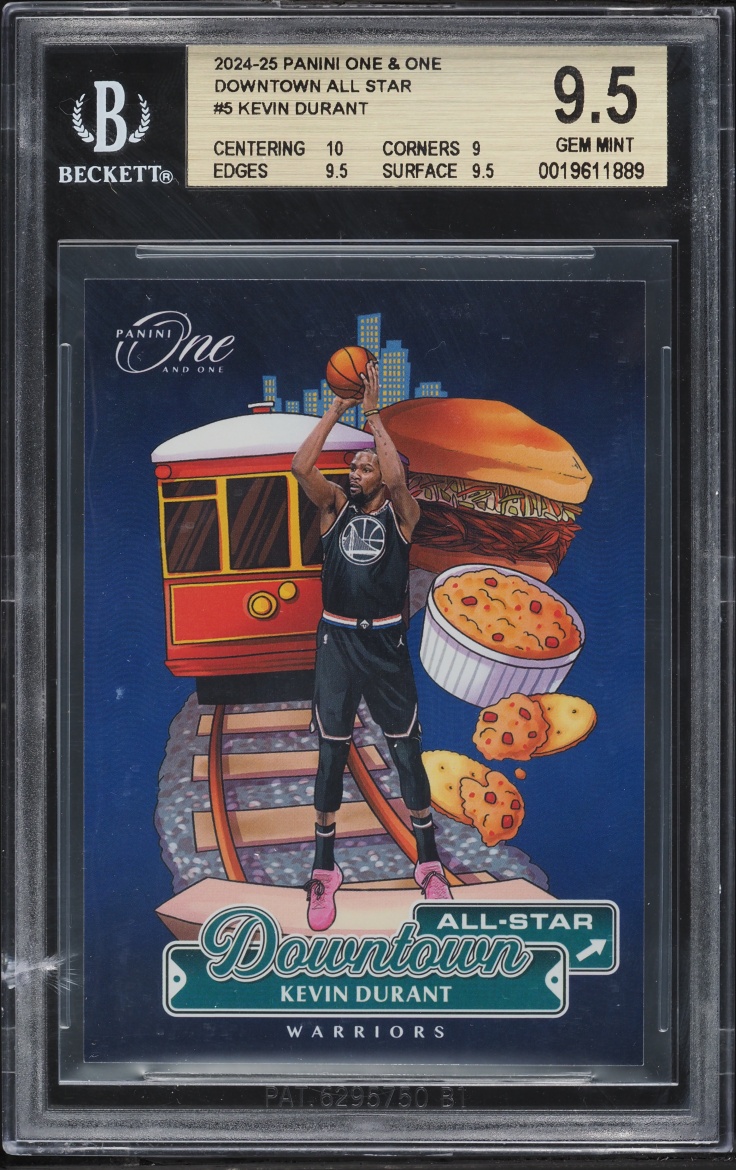 2024 Panini One And One Downtown All Star Kevin Durant #5 BGS 9.5 GEM MINT