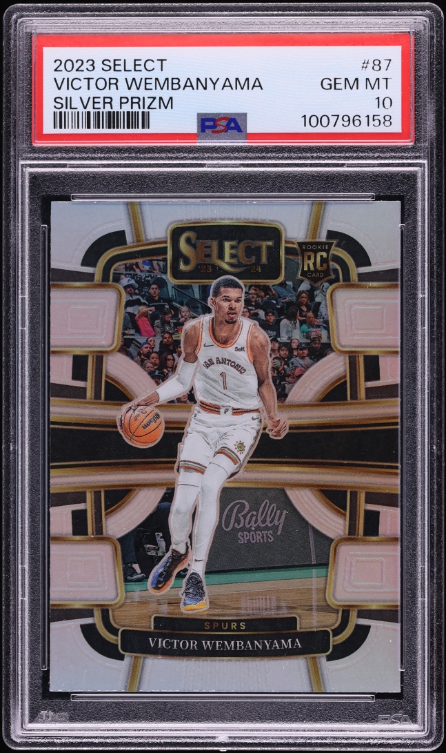 2023 Select Concourse Silver Prizm Victor Wembanyama ROOKIE #87 PSA 10 GEM MINT