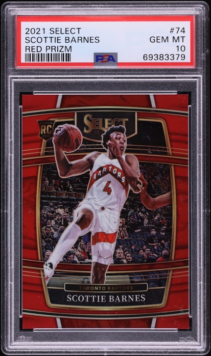2021 Prizm Scottie Barnes Rookie Signatures PSA 10 on Fanatics Collect