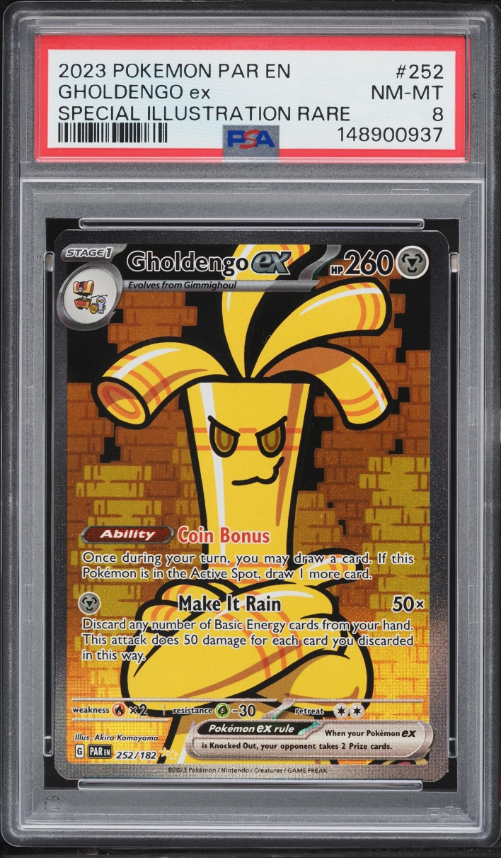 2023 Pokemon Scarlet & Violet Paradox Rift SIR Gholdengo Ex #252 PSA 8 NM-MT