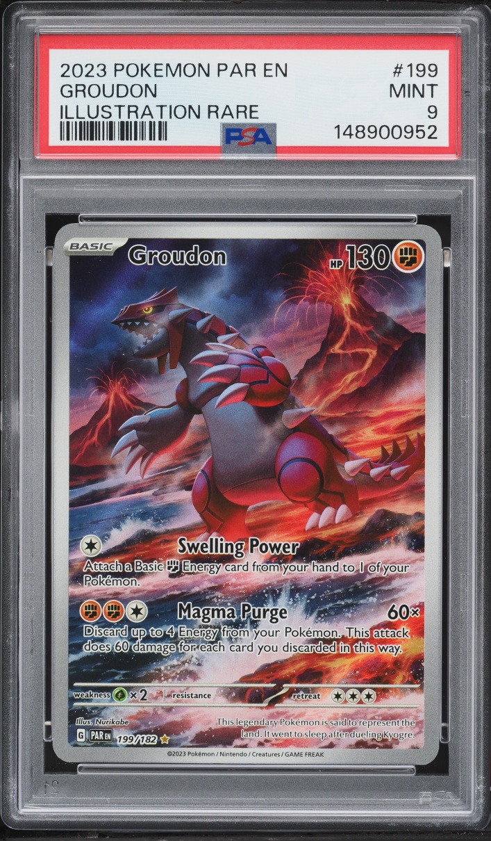 2023 Pokemon Scarlet & Violet Paradox Rift IR Groudon #199 PSA 9 MINT