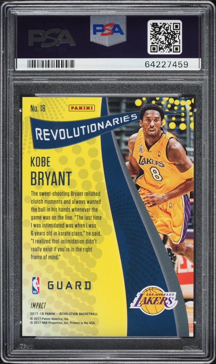 2017 Panini Revolution Impact Kobe Bryant #18 PSA 10 GEM MINT