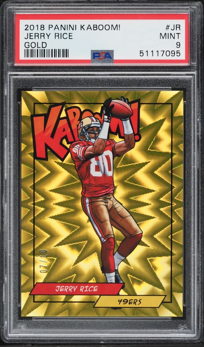 2018 Panini Kaboom! Gold Jerry Rice /10 #JR PSA 9 MINT