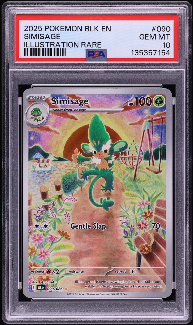 2025 Pokemon Scarlet & Violet Black Bolt IR Simisage #90 PSA 10 GEM MINT