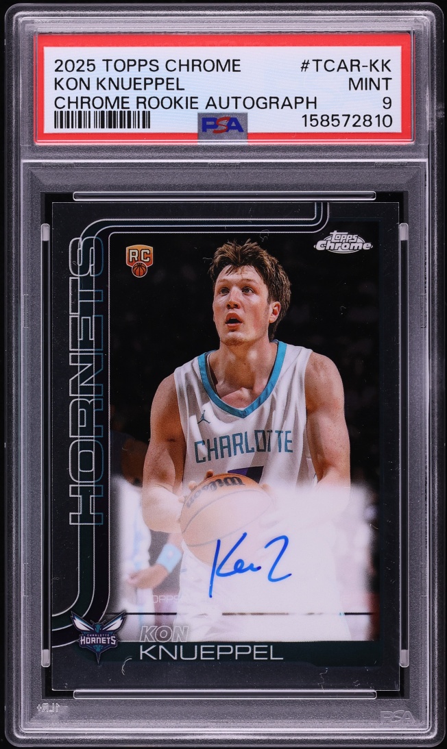 2025 Topps Chrome Kon Knueppel ROOKIE AUTO #TCAR-KK PSA 9 MINT
