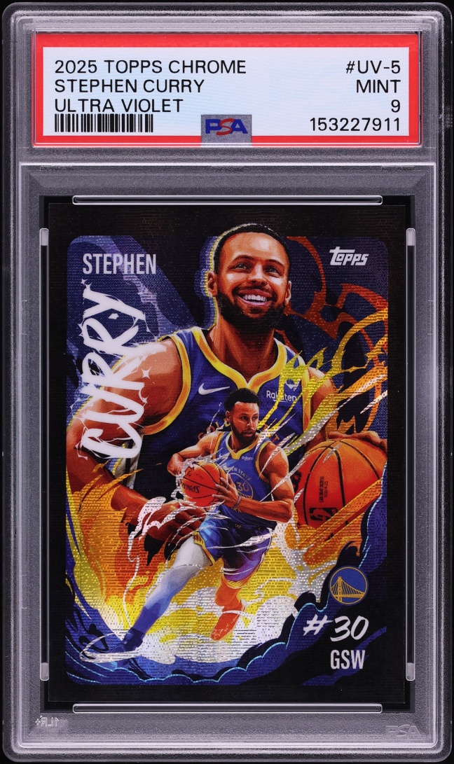 2025 Topps Chrome Ultra Violet Stephen Curry #UV-5 PSA 9 MINT