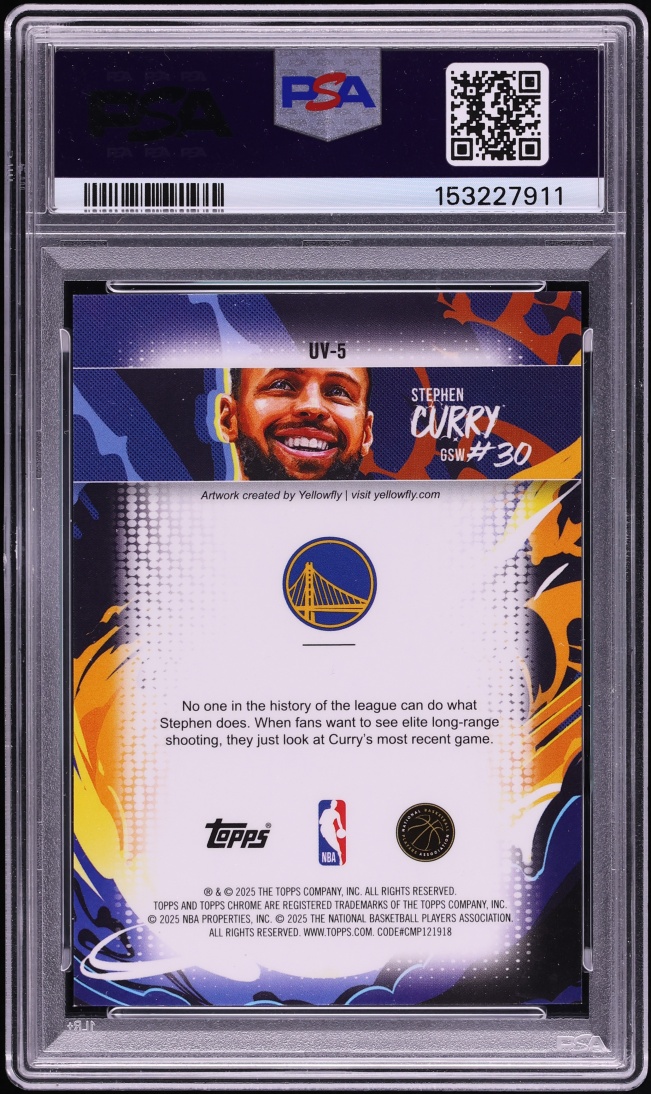 2025 Topps Chrome Ultra Violet Stephen Curry #UV-5 PSA 9 MINT
