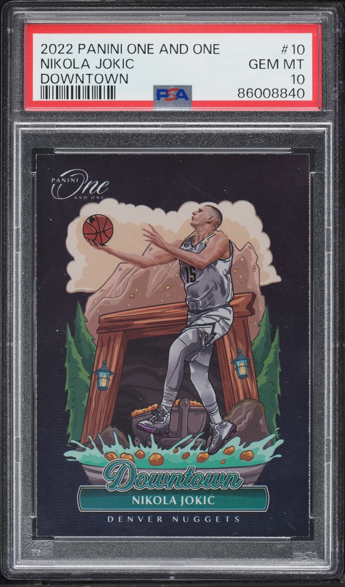 2022 Panini One And One Downtown Nikola Jokic #10 PSA 10 GEM MINT