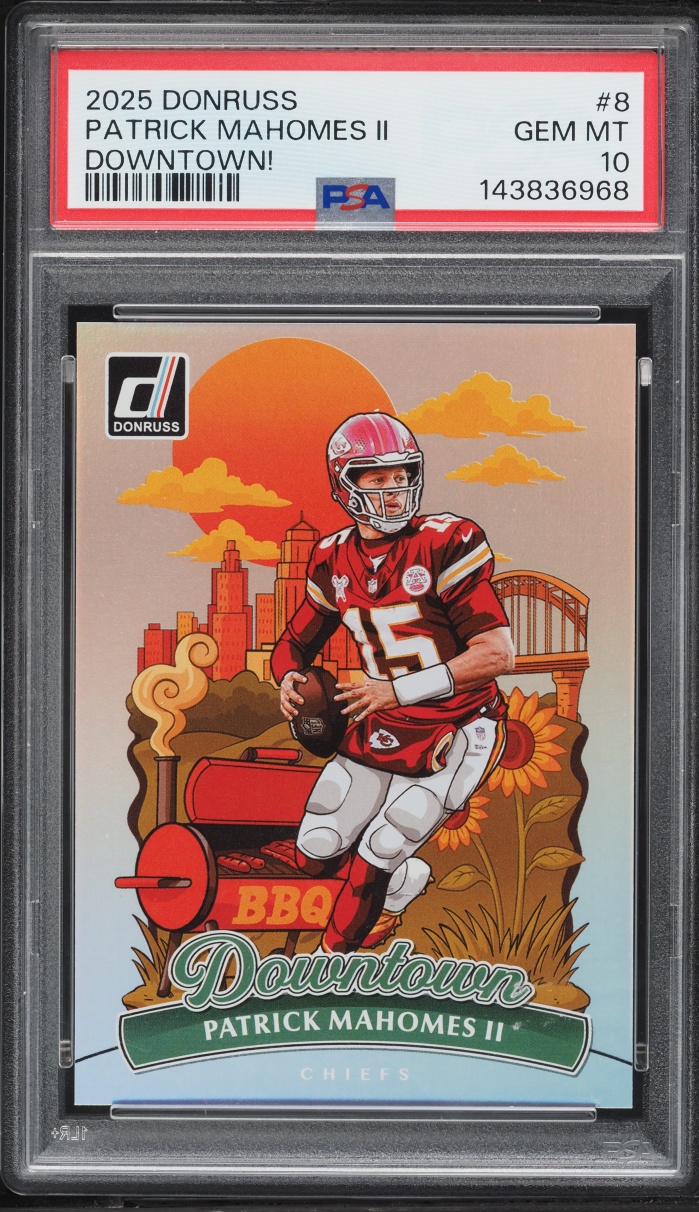 2025 Donruss Downtown Patrick Mahomes II #8 PSA 10 GEM MINT
