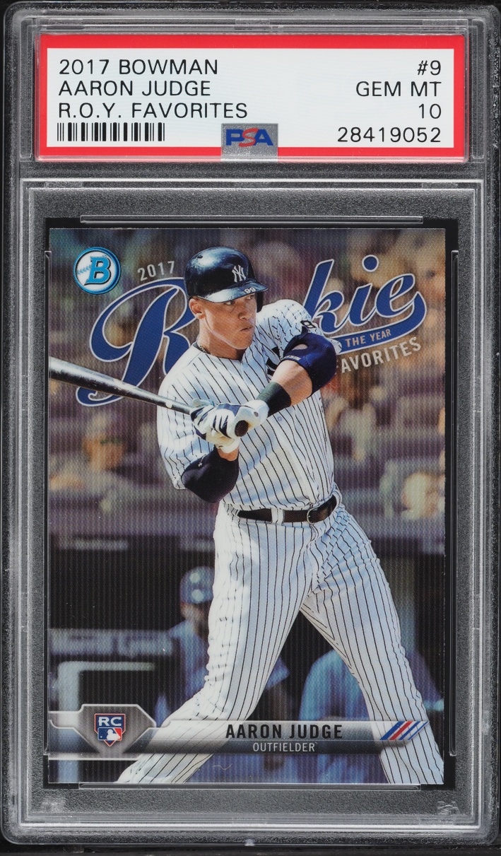 2017 Bowman ROY Favorites Aaron Judge ROOKIE #ROYF-9 PSA 10 GEM MINT