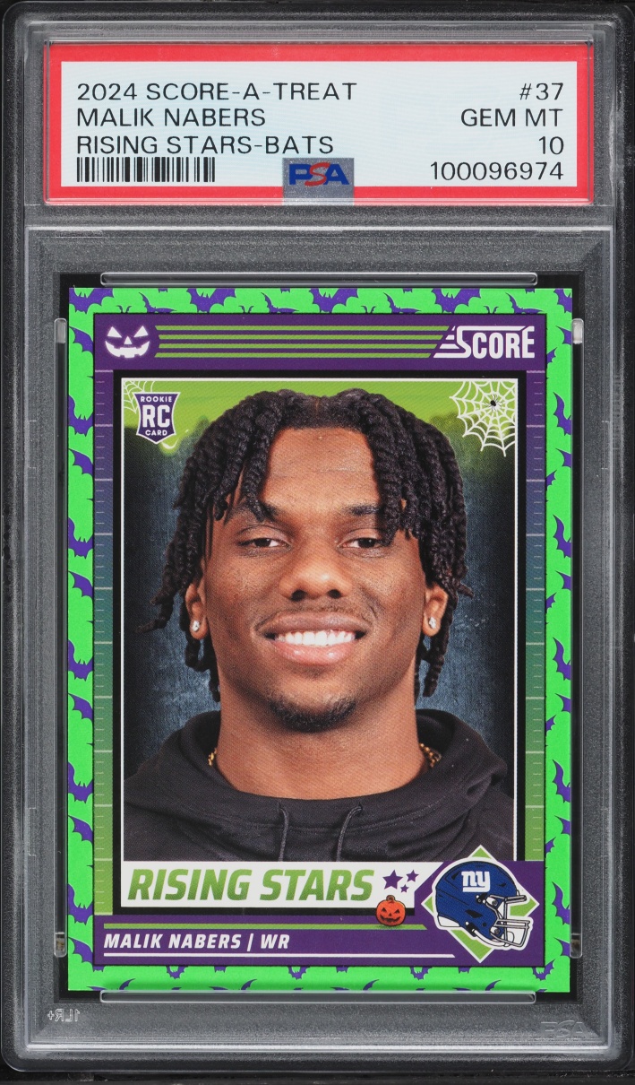2024 Score-A-Treat Rising Stars Bats Malik Nabers ROOKIE #37 PSA 10 GEM MINT