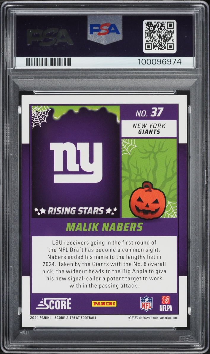 2024 Score-A-Treat Rising Stars Bats Malik Nabers ROOKIE #37 PSA 10 GEM MINT