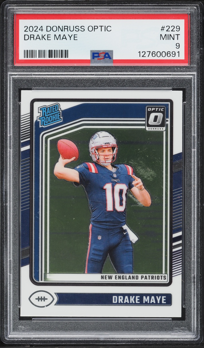 2024 Donruss Optic Drake Maye ROOKIE #229 PSA 9 MINT