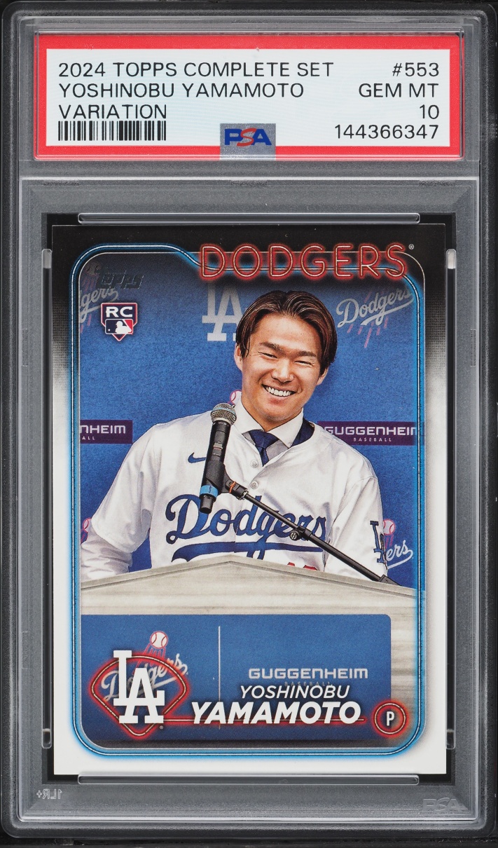 2024 Topps Complete Set Variation Yoshinobu Yamamoto ROOKIE #553 PSA 10 GEM MINT