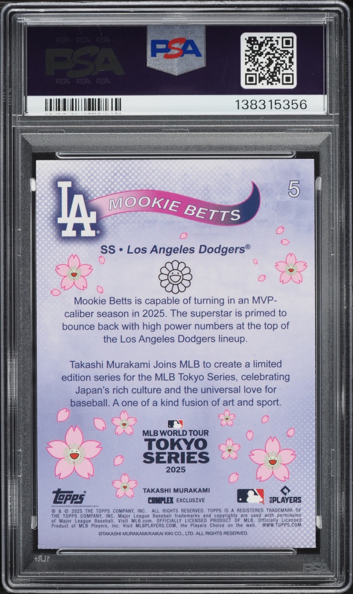 2025 Topps Murakami Tokyo Series Mookie Betts #5 PSA 9 MINT