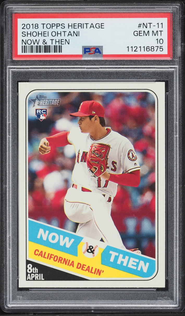 2018 Topps Heritage Now & Then Shohei Ohtani ROOKIE #NT-11 PSA 10 GEM MINT